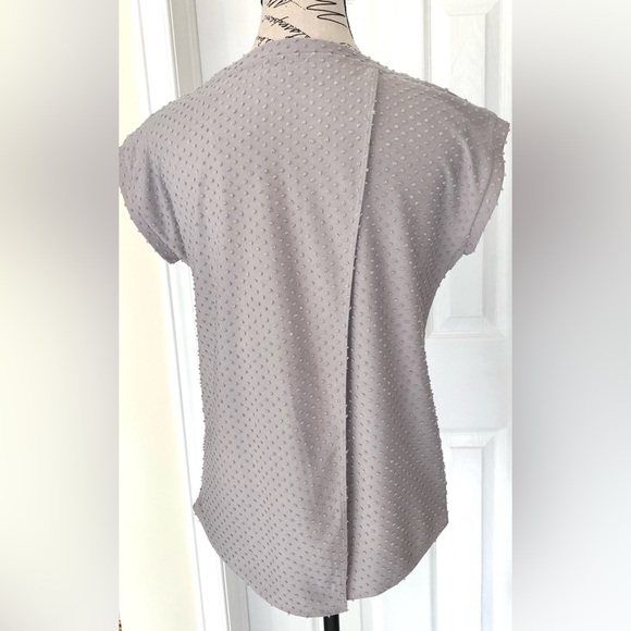 Aritzia Wilfred Swiss Dot Ladies Top Gray Size Small - Picture 4 of 8